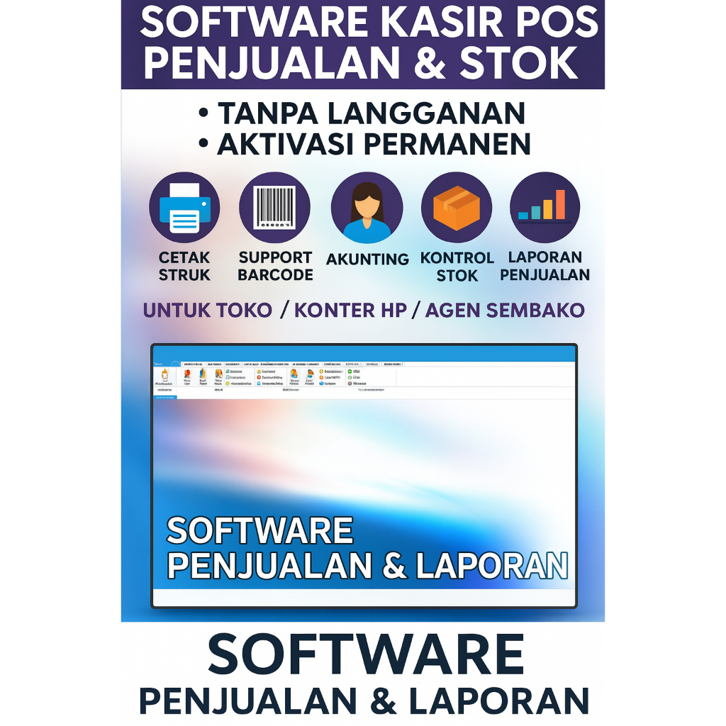 Software Kasir Profesional | Cocok Untuk Toko, Minimarket, Konter HP