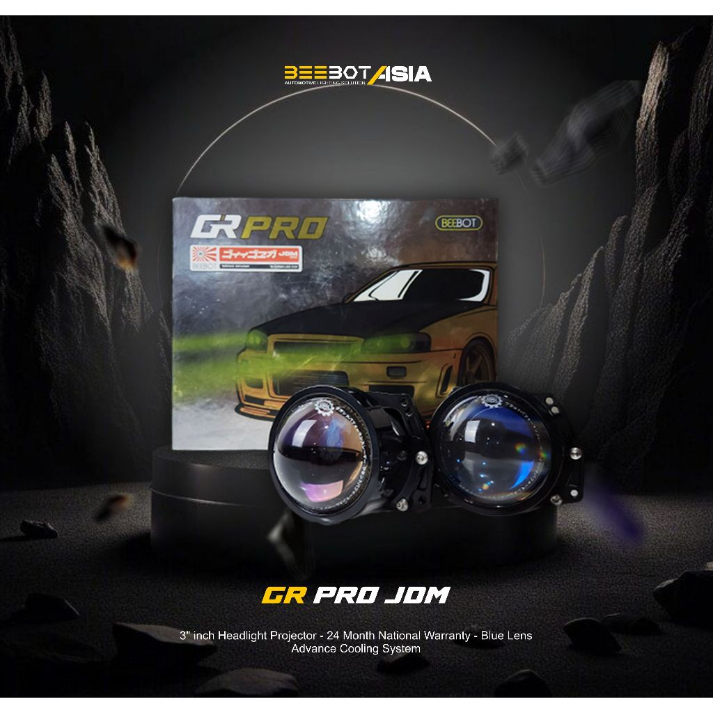 BEEBOT BILED HEADLAMP PROJECTOR 3inch 2 WARNA - GR PRO JDM 60-70WATT