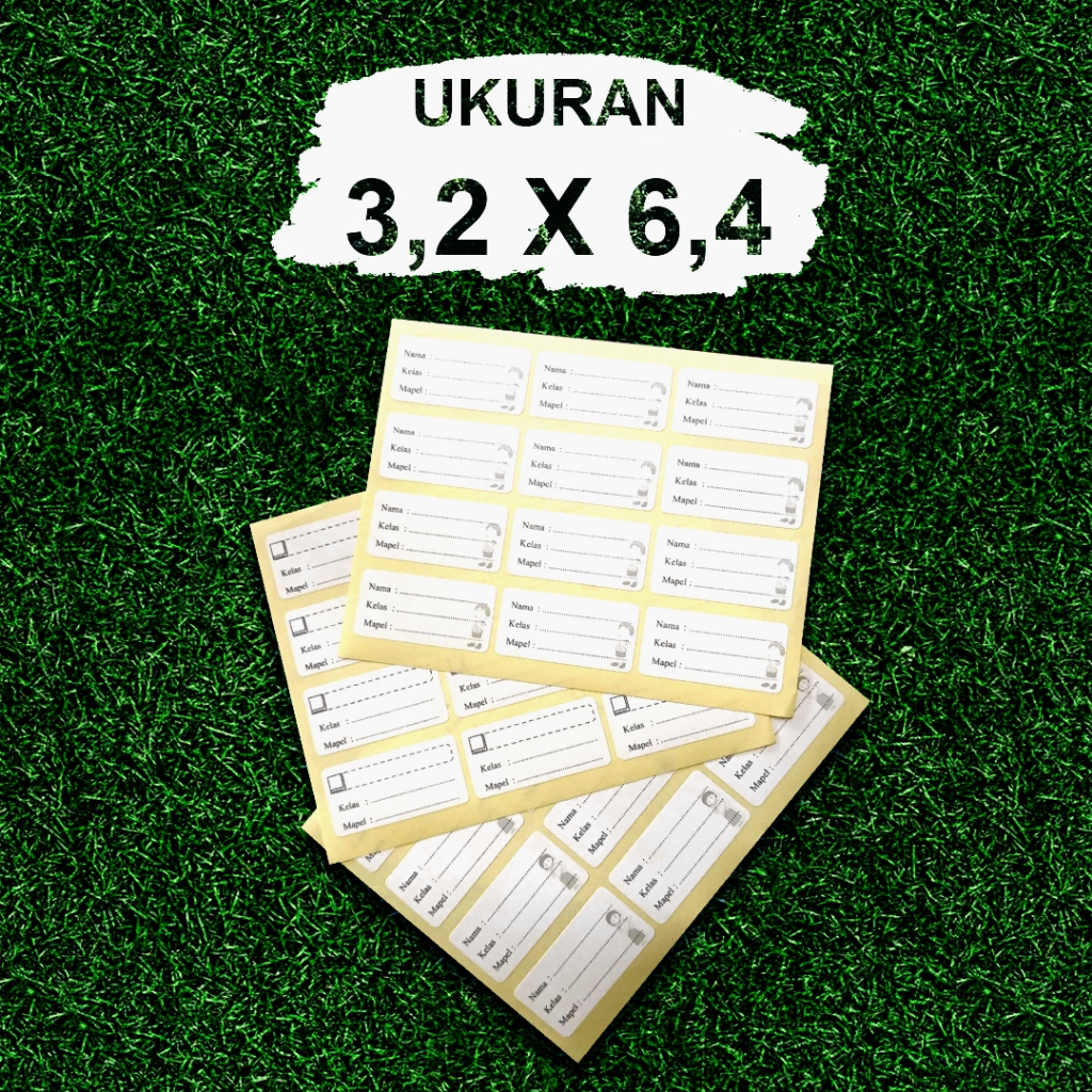 

UKuran 3,2 X 6,4 Kertas Anak Stiker Label Buku
