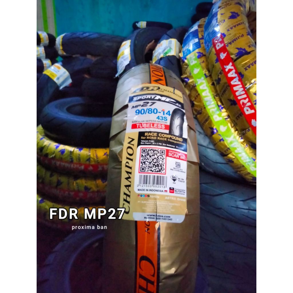 BAN FDR MP27 90/80-14 FOR BEAT VARIO MIO SUZUKI YAMAHA HONDA