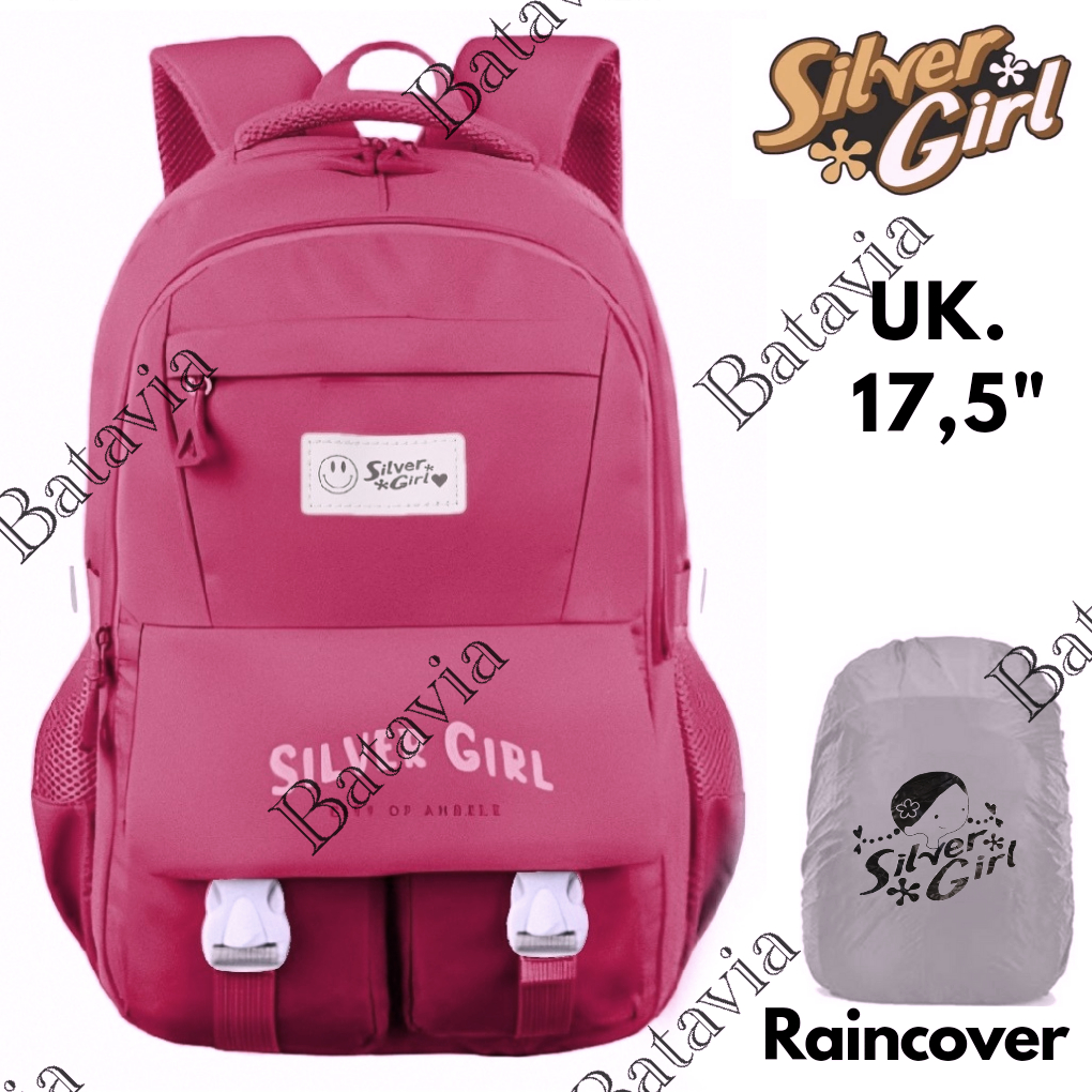 Tas Ransel Anak Sekolah Perempuan ALTO SILVER GIRL ORIGINAL LOVE QUEEN Terbaru sd smp sma Gratis Jas