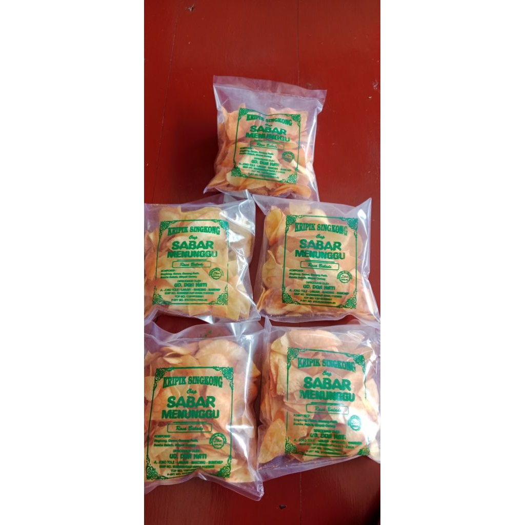 

5 Bungkus Kemasan Sedang-Kripik Singkong Khas Madura Rasa Pedas Manis, Balado dan Original - Keripik, Makanan