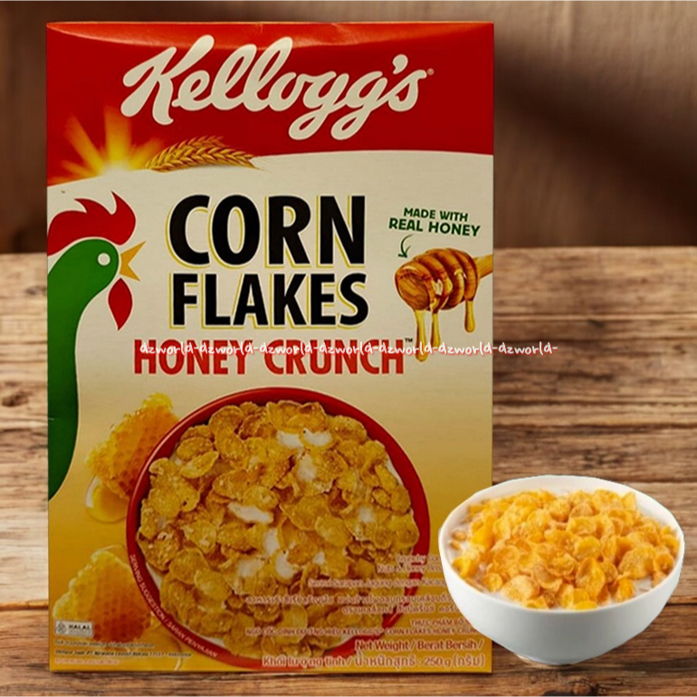 

Kellogg's 250gr Corn Flakes Honey Crunch Sereal Sereal Jagung Dengan Rasa Madu Mengandung Nutrisi Vitamin