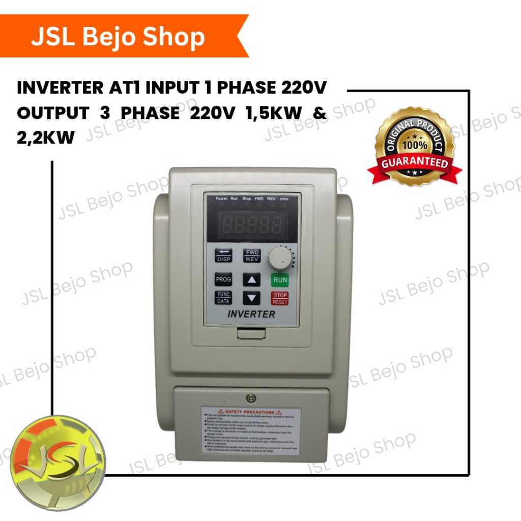 Inverter Variable Motor VFD 1.5KW/2 HP & 2.2 KW/3 HP  Input 1-Phase Output 3-Phase AC
