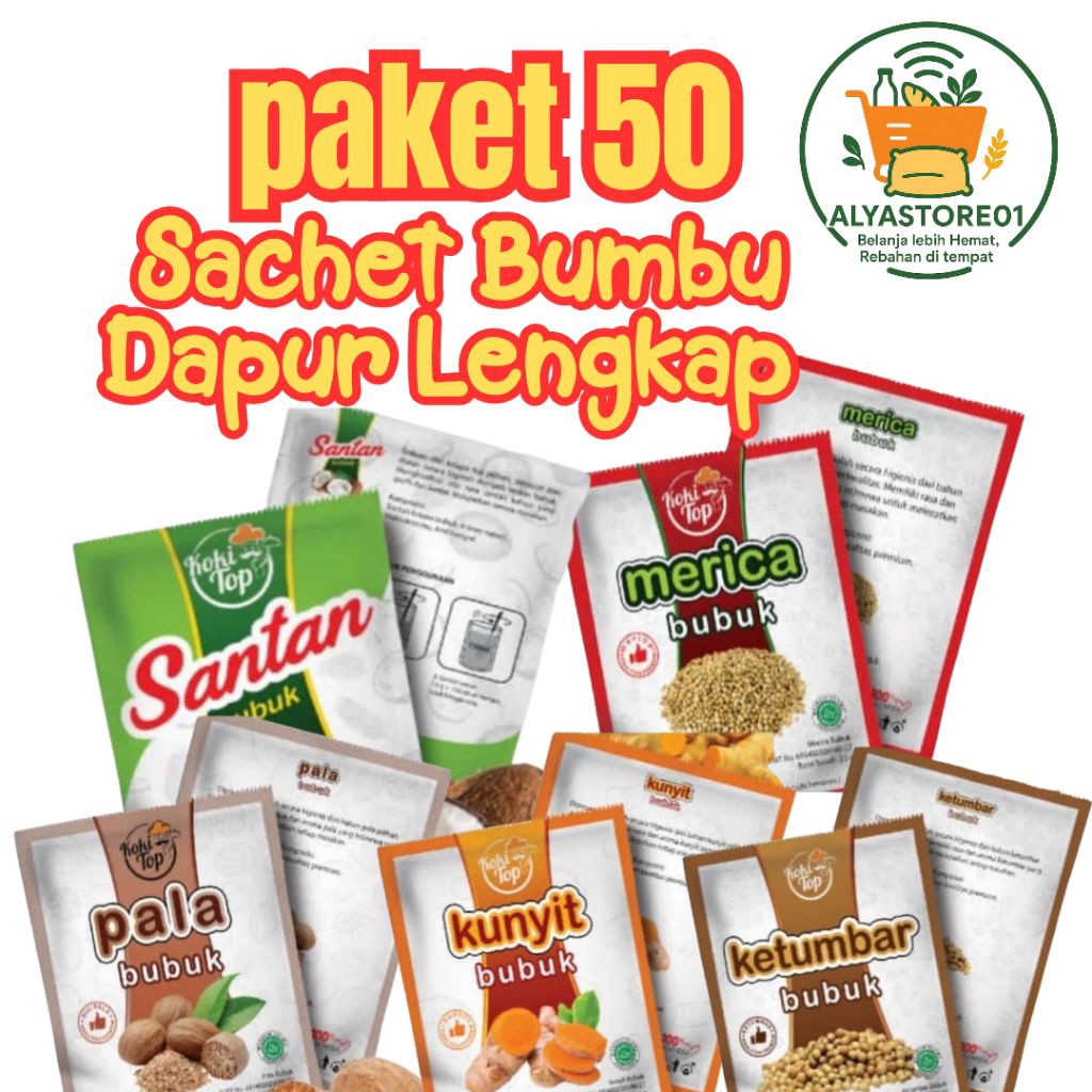 

Paket 50 Sachet Bumbu Dapur Lengkap