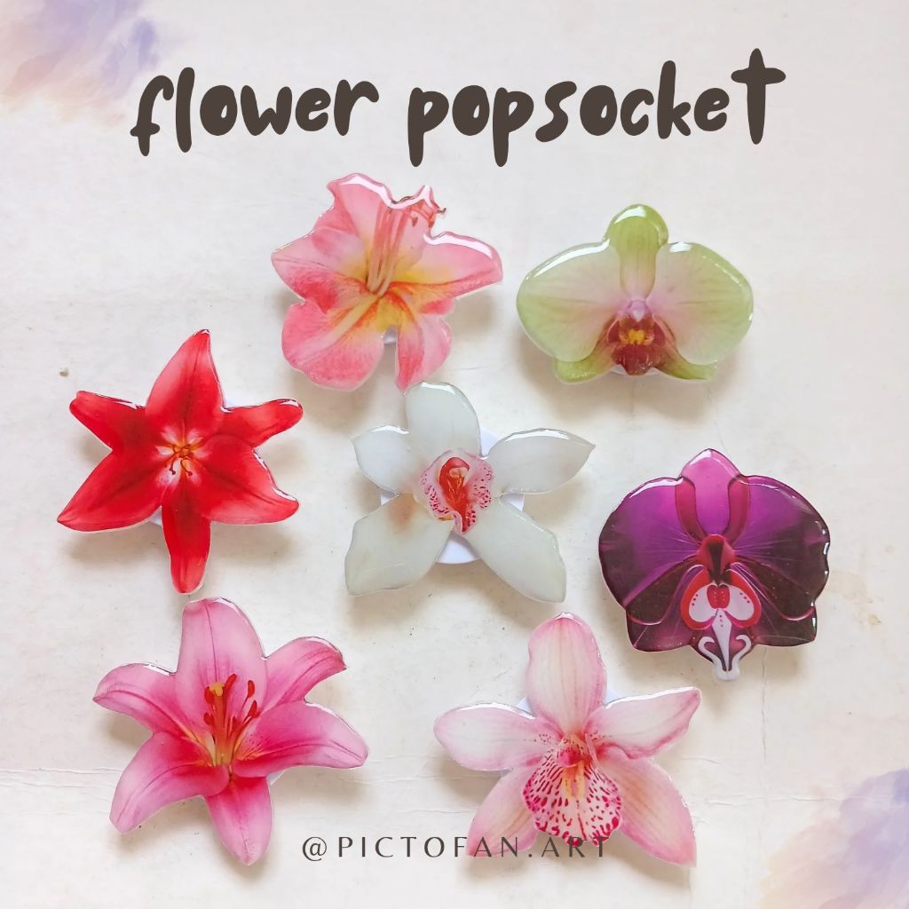 FLOWER POPSOCKET / GRIPTOK AKRILIK RESIN  • popsocket bunga custom
