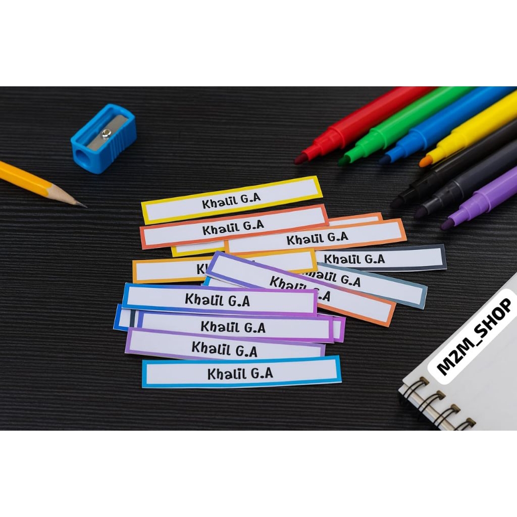 

STIKER NAMA ALAT TULIS SEKOLAH / LABEL ALAT TULIS COSTUM NAMA
