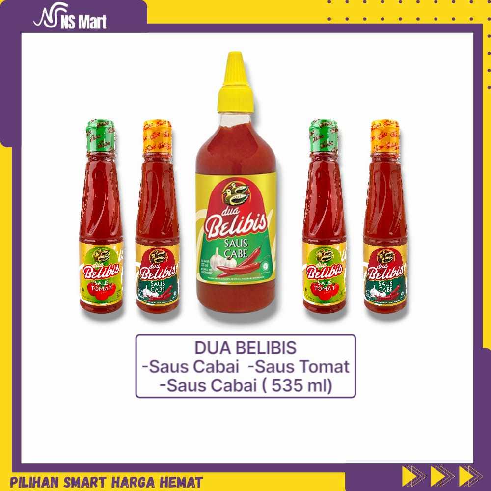 

Dua Belibis Saus Cabe / Tomat 135ML / Cabe 535ML Kemasan Botol