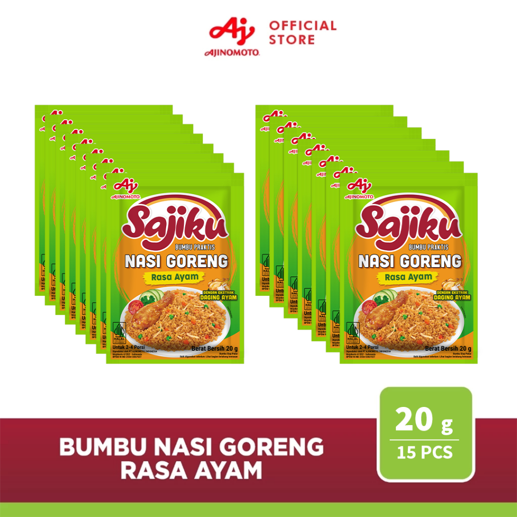 

Sajiku® Bumbu Praktis Nasi Goreng Rasa Ayam 20gr (15 pcs)