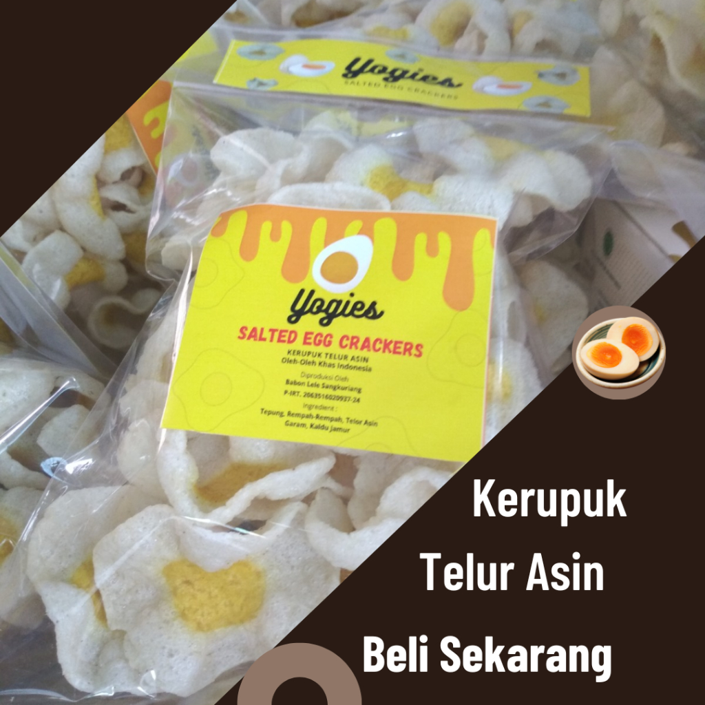 

Kerupuk Telur Asin Balado Crispy Kota Baubau, Yogies Kerupuk Telur Asin