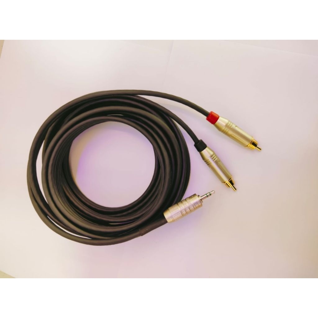 JACK TRS 3.5mm to 2 RCA Mogami cable original Japan - kabel hp/laptop ke mixer 1 trs 3.5mm ke 2 rca
