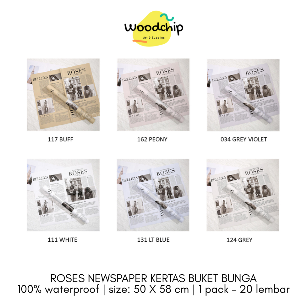 

[LEMBARAN] ROSE NEWSPAPER KORAN CELLOPHANE ECER | KERTAS BUKET BUNGA - KERTAS KADO - WRAPPING PAPER