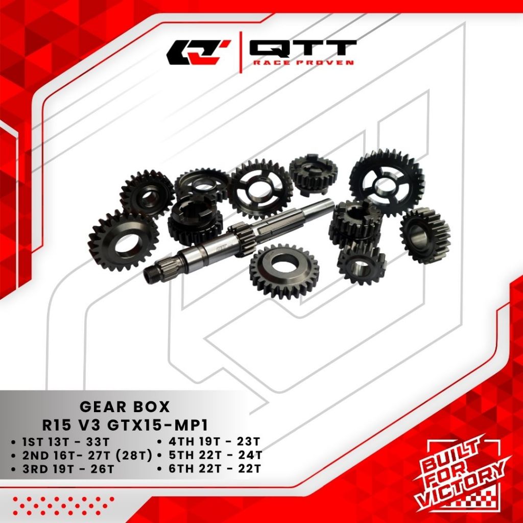 QTT Gear Box Rasio R15 / R15V3 / Mx king New Roadrace GTX15