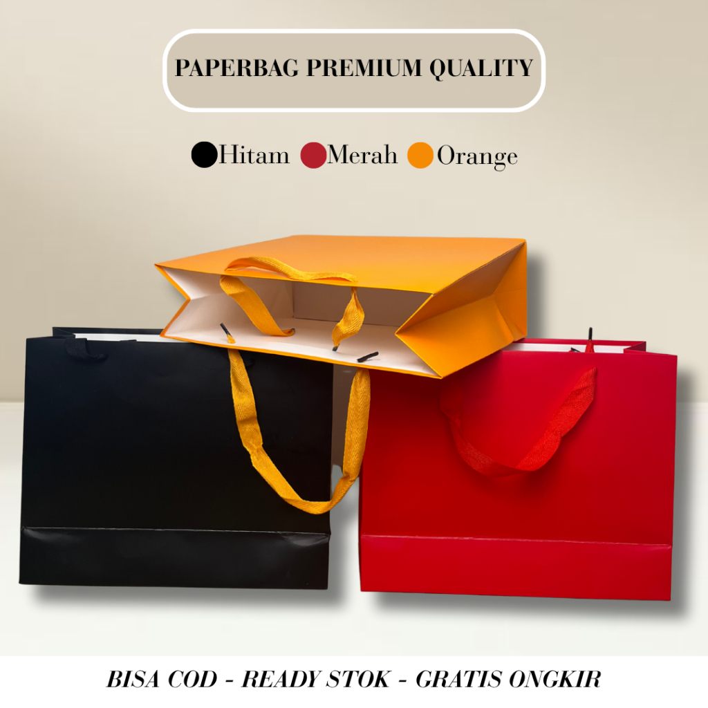 

[BISA COD] Paperbag Premium hadiah simple small size 29*10*23cm