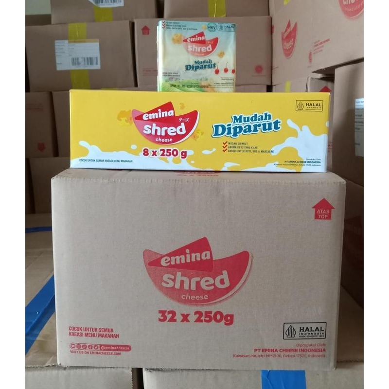 

[ DUS ] Emina Cheese Shred 250g x 32 Pcs