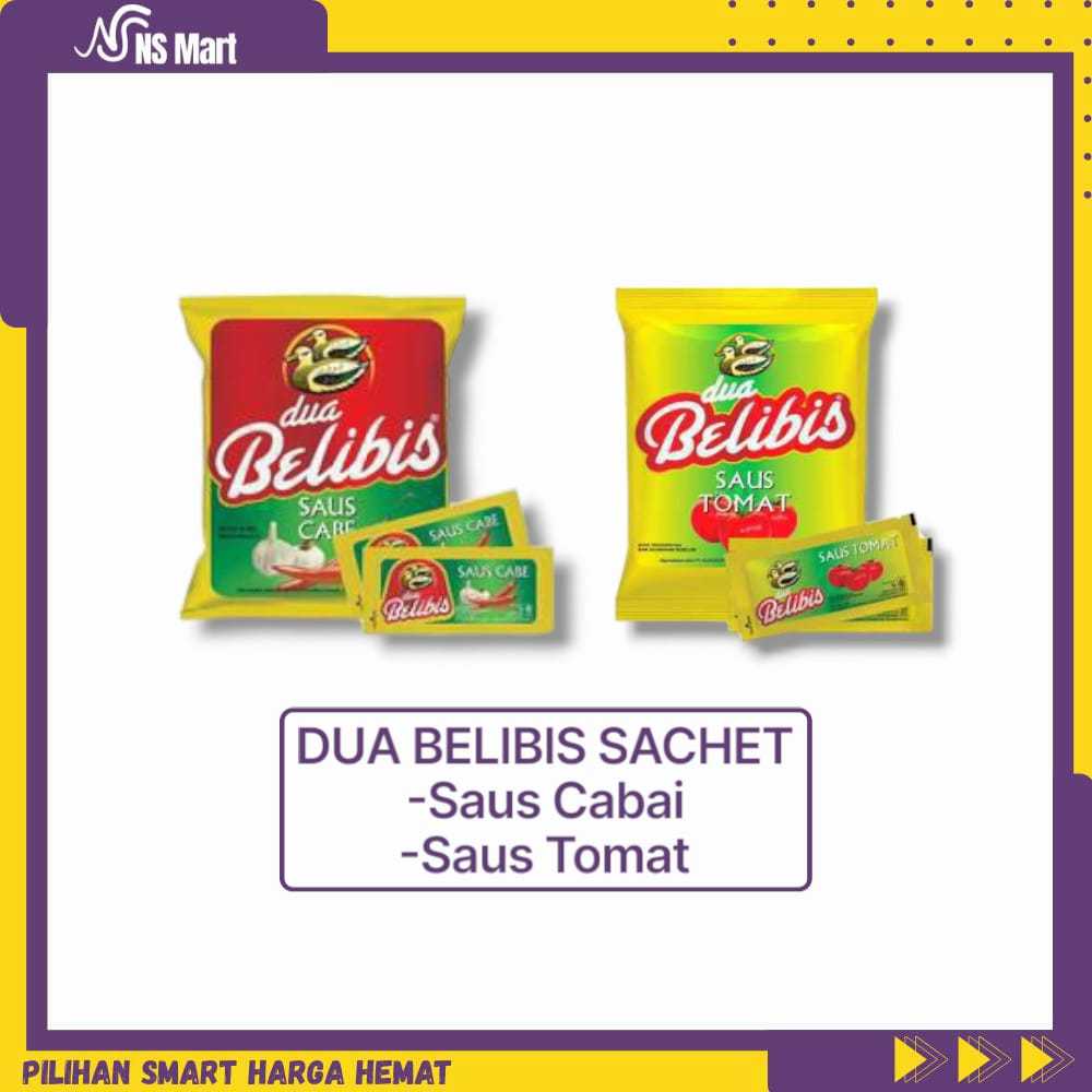 

Dua Belibis Saus Cabe / Tomat 8gr Kemasan Sachet 1 Pack Isi 24 Sachet
