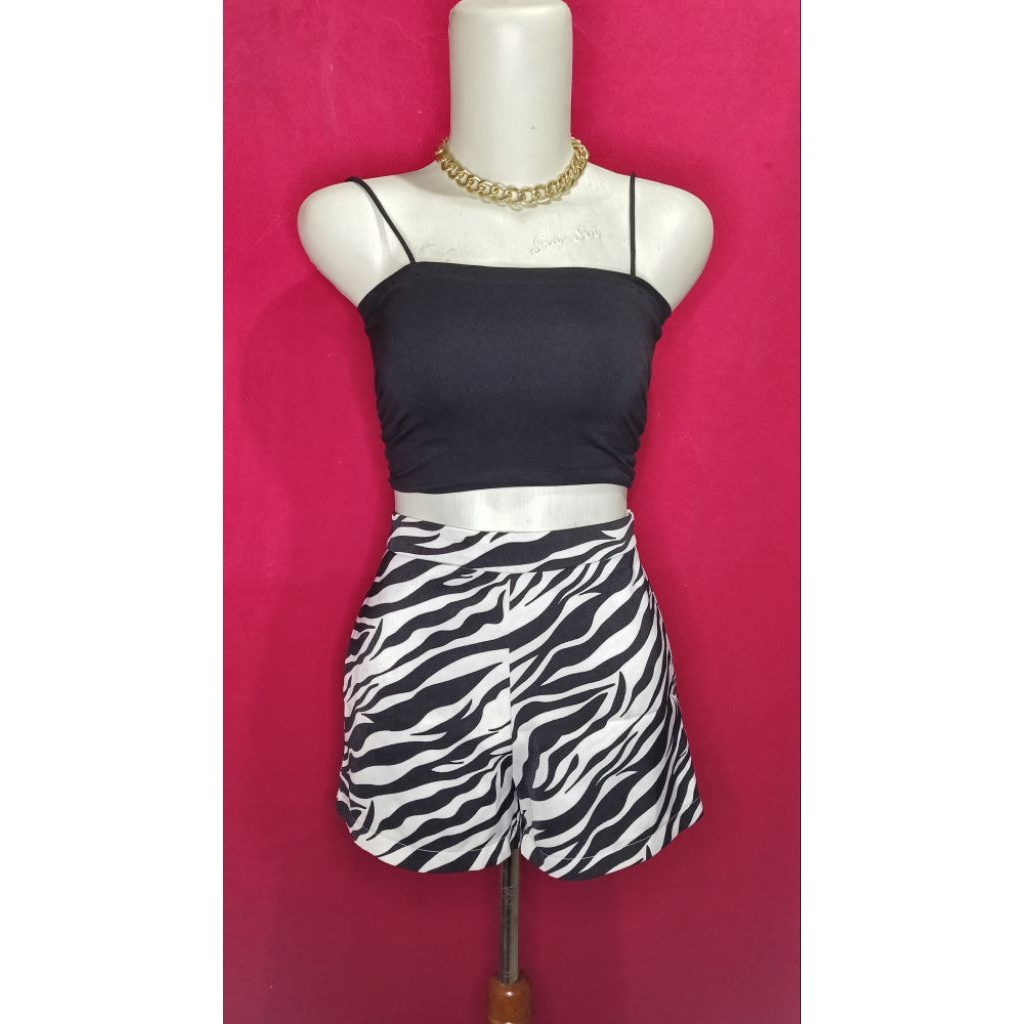 HIGH WAIST PANTS ZEBRA PRINT