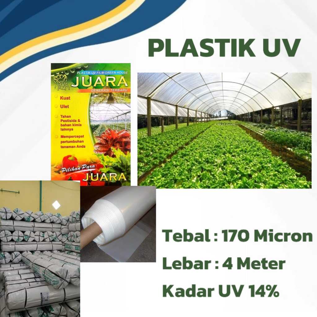 PLASTIK UV GREENHOUSE LEBAR 4 METER, KETEBALAN 170 MICRON | Plastik UV Juara