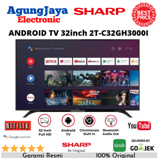 ANDROID GOOGLE TV SHARP 2T-C32GH3000I SMART TV SHARP AQUOS TV 32INCH (CILEGON SERANG)