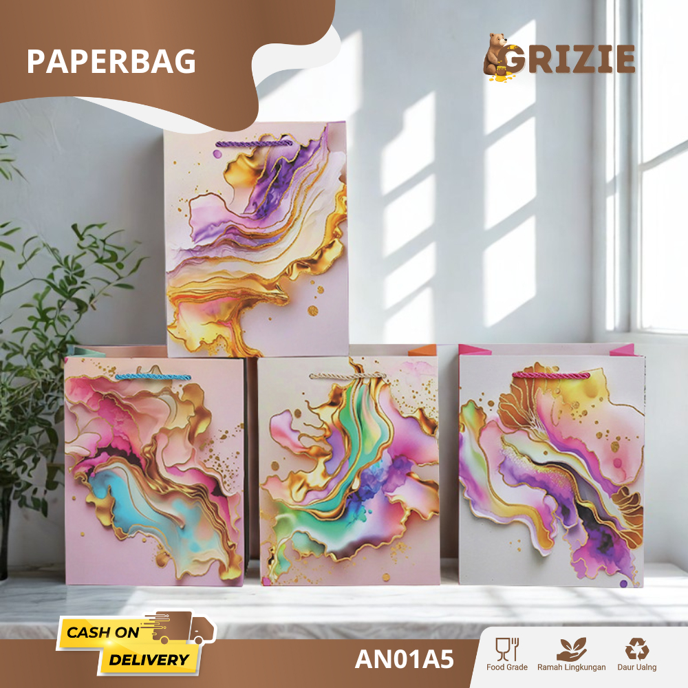 

Paper Bag Tote Bag / Gift Box Tote Bag / High end Gift Paper Bag Paperbag Box Set Motif, Souvenir, Tas kue, Hampers, Makanan, Gift, Packaging Kemasan AN01A5-AN03A5
