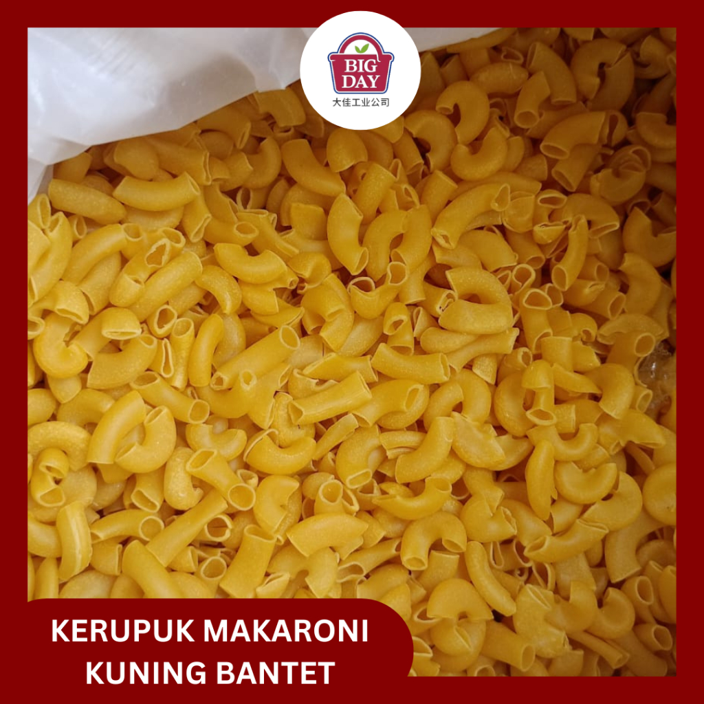 

KERUPUK MAKARONI KUNING BANTET KEMASAN 1 KG TERMURAHH