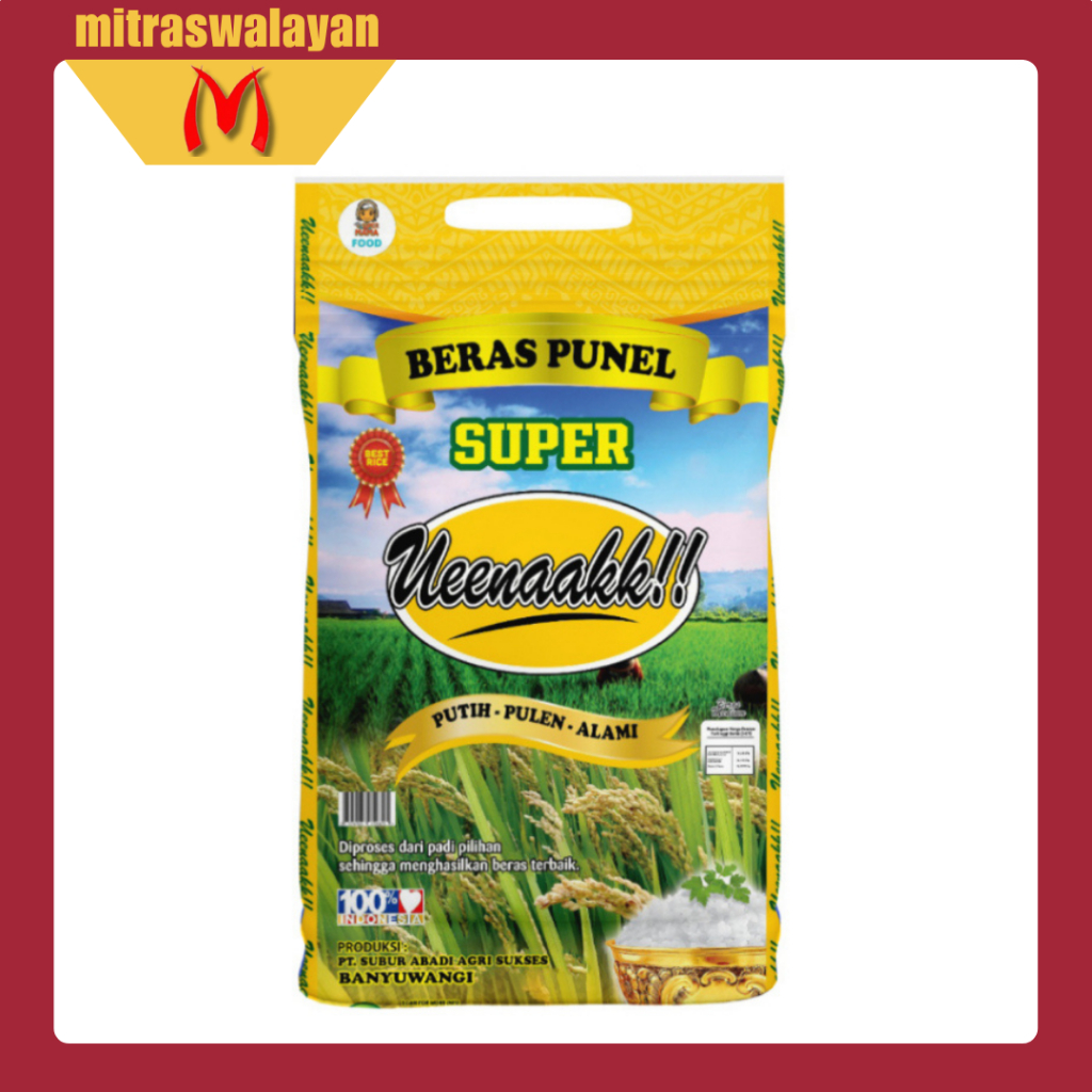 

Beras Premium Ueenaakk!! Kemasan Zak 5 kg