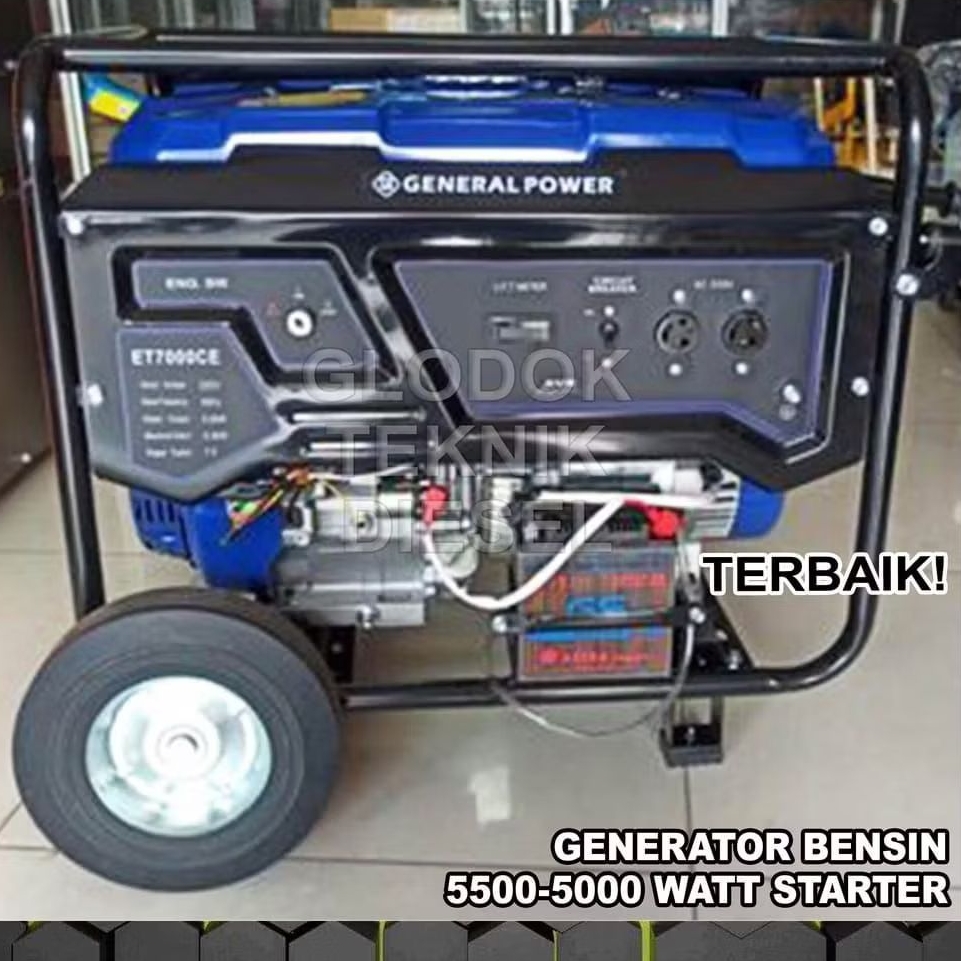 MESIN GENSET GENERAL POWER ET7000 5000WATT STATER / gasoline generator general power et7000 500watt