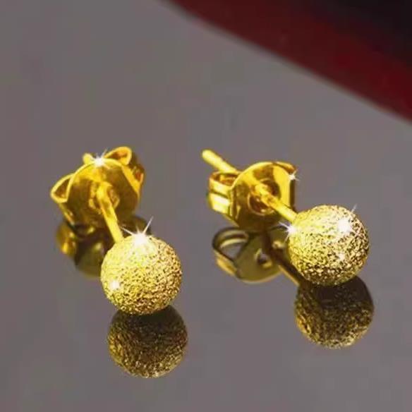 【17K / 750 emas asli / kadar 】Perhiasan Polish Polished Pearl Nail Perhiasan Wanita