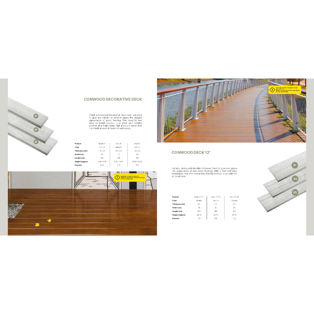 Conwood Deck 4"/6"/8" - Lantai Decking Outdoor Deck
