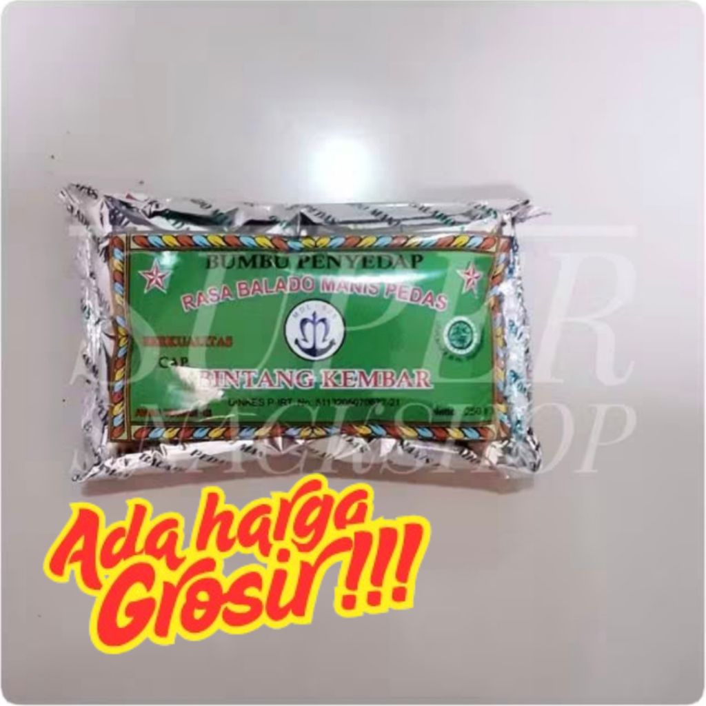 

BUMBU TABUR INSTANT / BUMBU MASAK ATOM BINTANG KEMBAR / ATOOM TABUR BUBUK BALADO 250 GR