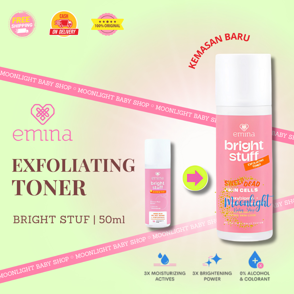 Emina Bright Stuff Exfoliating Toner 100 ml