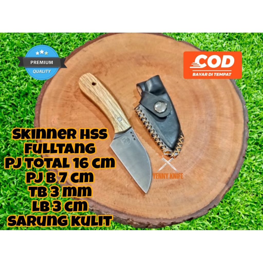 Skinner Hss Fulltang / Pisau Daging / Kulit / Pisau Seset HSS / Pisau Dapur Serbaguna