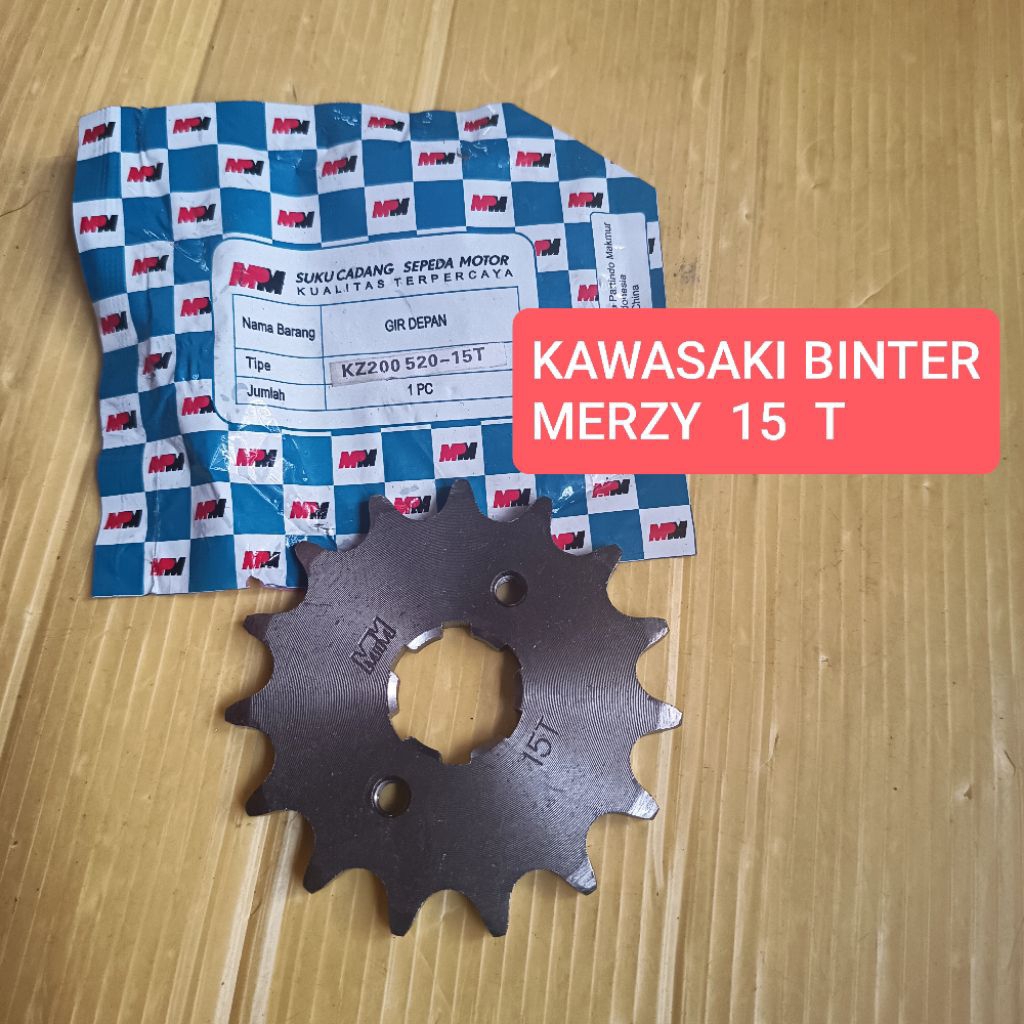 Gir ger gear depan Kawasaki Binter mercy merzy KZ 200  15 T