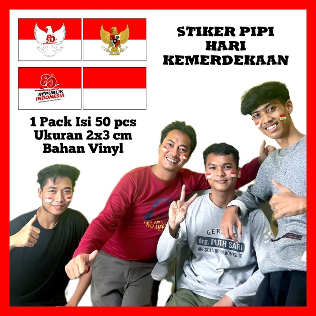 

Stiker Wajah Desain Bendera HUT RI