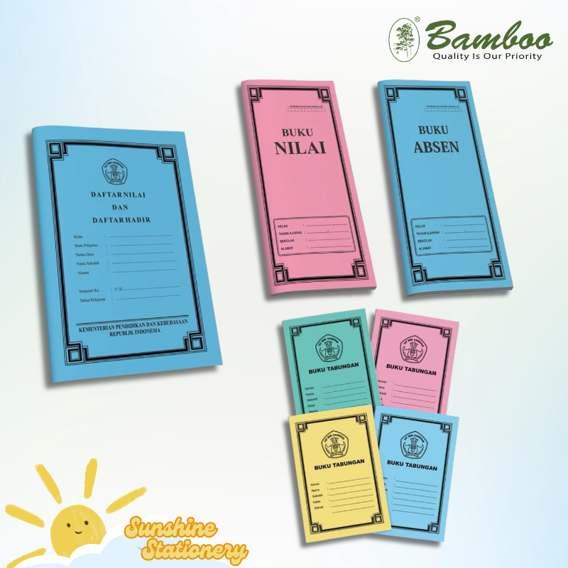 

[PCS] BAMBOO Buku Daftar Murid Buku Tatap Muka & Nilai Buku Absen Buku Nilai Buku Tabungan