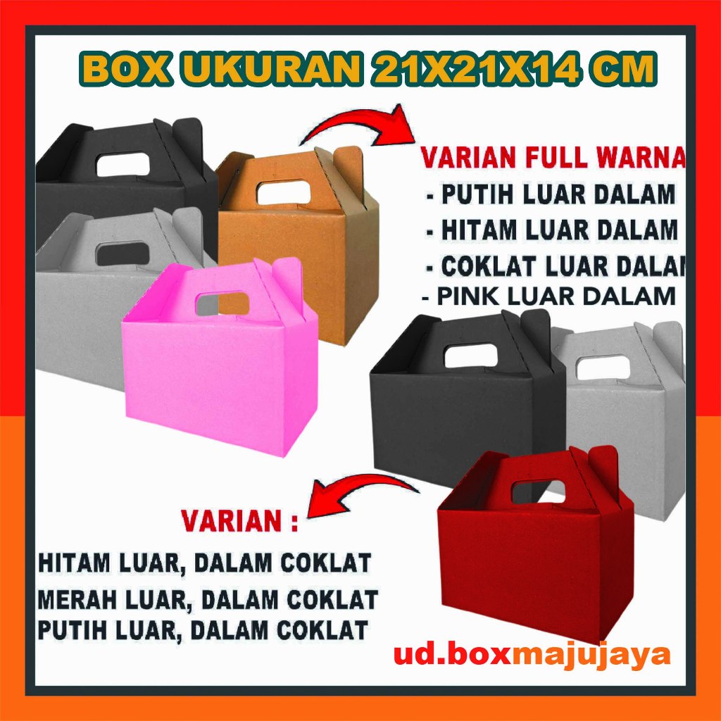 

Box Ukuran 21x21x14 cm / Box Jinjing / Box Souvenir / Kardus Polos