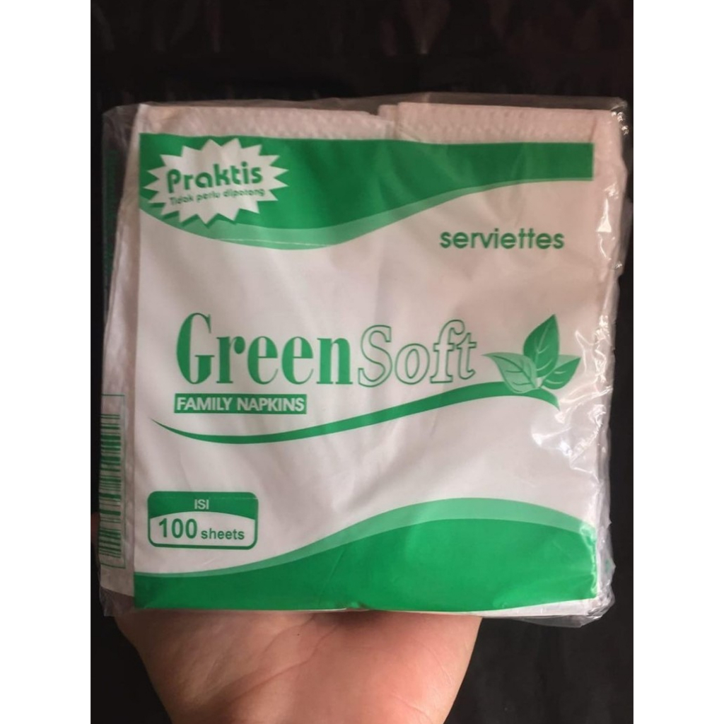 Napkin Green Soft 100 sheets/Tisu Makan