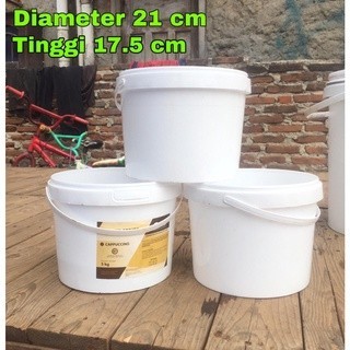 Ember Selai 5kg Ember Plastik 5kg Polos Pail Plastik 5kg WARNA TUTUP DAN MODEL RANDOM