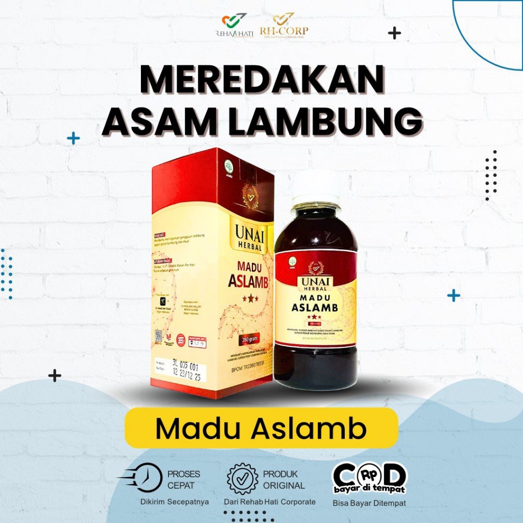 

RHCORP Madu Aslam - Madu Aslamb Unai - REHAB HATI - Membantu Mengatasi Asam Lambung Gerd Anxiety Anxietas Insomnia