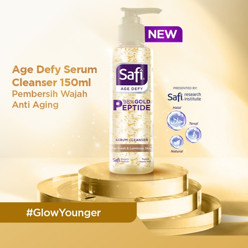 Safi Age Defy Serum Cleanser 150ml - Pembersih Wajah Anti Aging - Pembersih Wajah Berserum