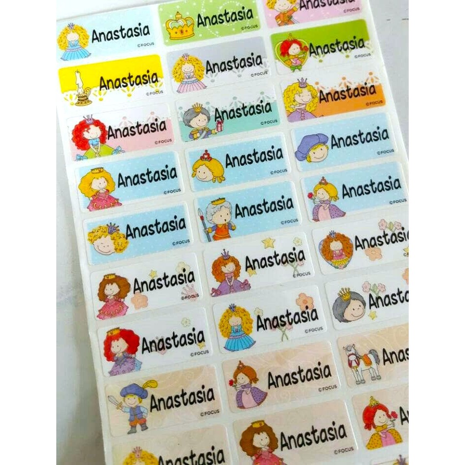 

Label Nama Anti Air Sticker Waterproof Princess