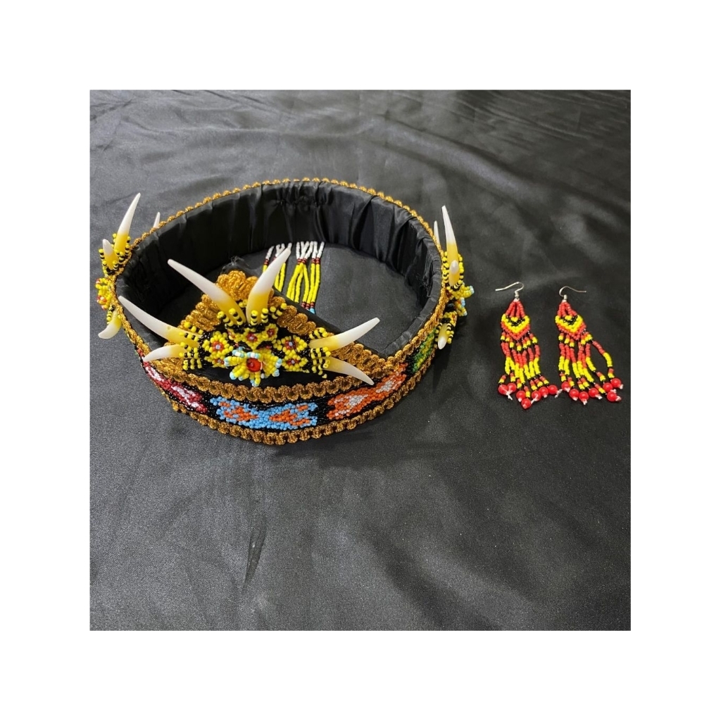AKSESORIS TOPI DAYAK VARIAN EKONOMIS - TOPI TARING KELILING DAYAK DEWASA - AKSESORIS TARI DAYAK