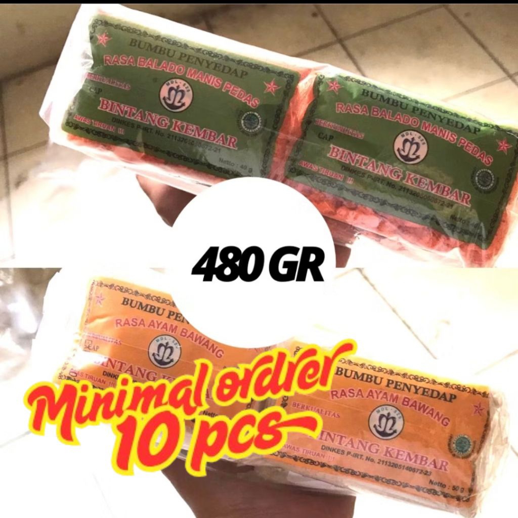 

BUMBU TABUR INSTANT / BUMBU MASAK ATOM BINTANG KEMBAR SIZE KECIL ATOOM SACHET BUBUK RASA 480 GR (minimal 10 pak)