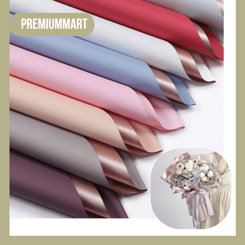 

Flower Wrapping Paper Cellophane Bi Color ROSEGOLD Florist Kertas Buket Bunga Cantik KB024