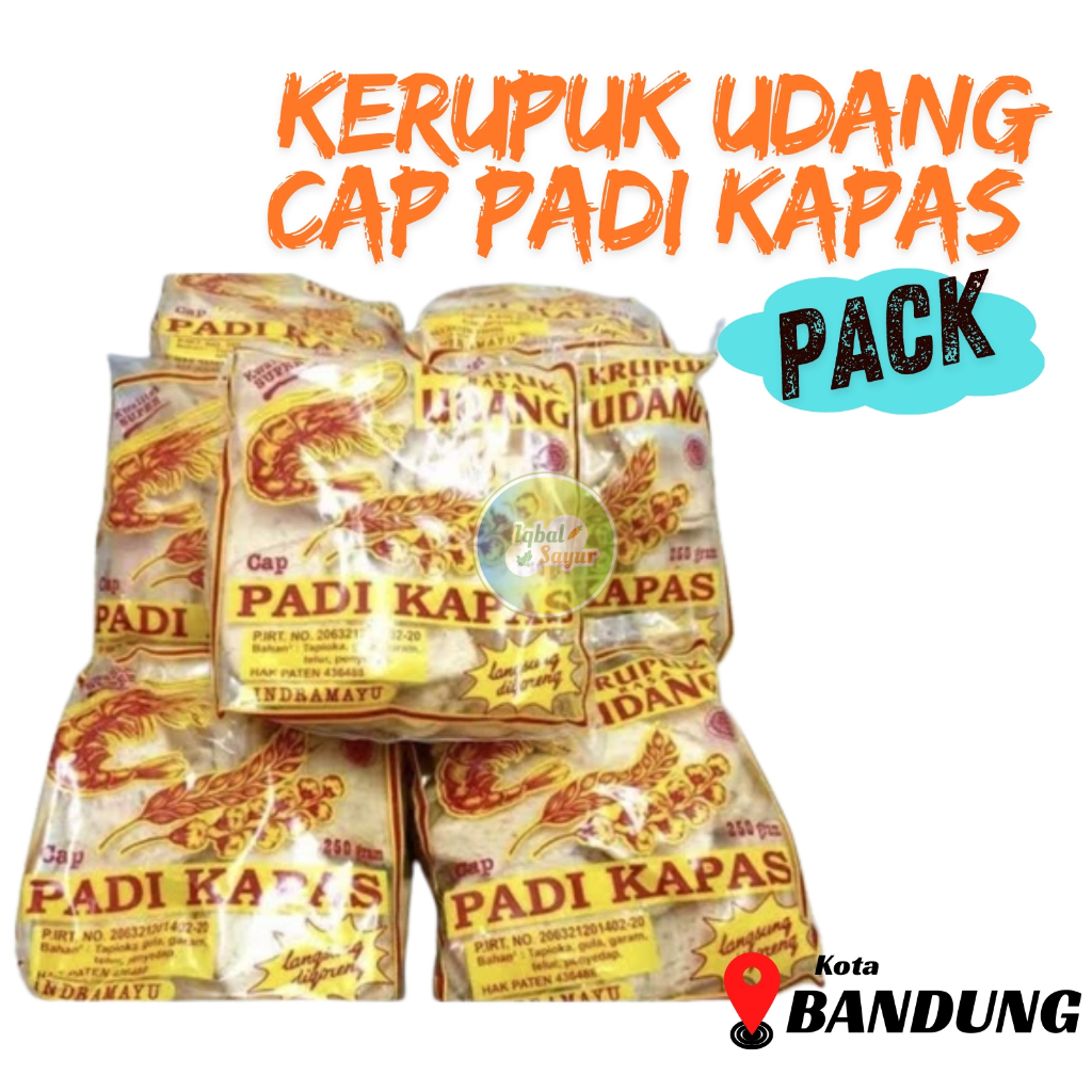 

Kerupuk Udang Cap padi kapas 1/4 khusus Bandung