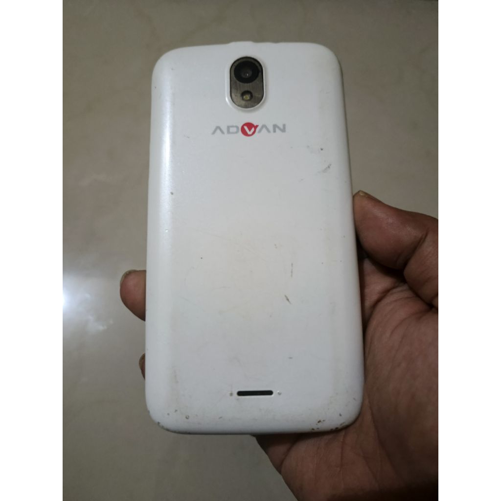 HP Advan Vandroid S5E New White Orange Original Bahan Gambling Jadul Langka Unik