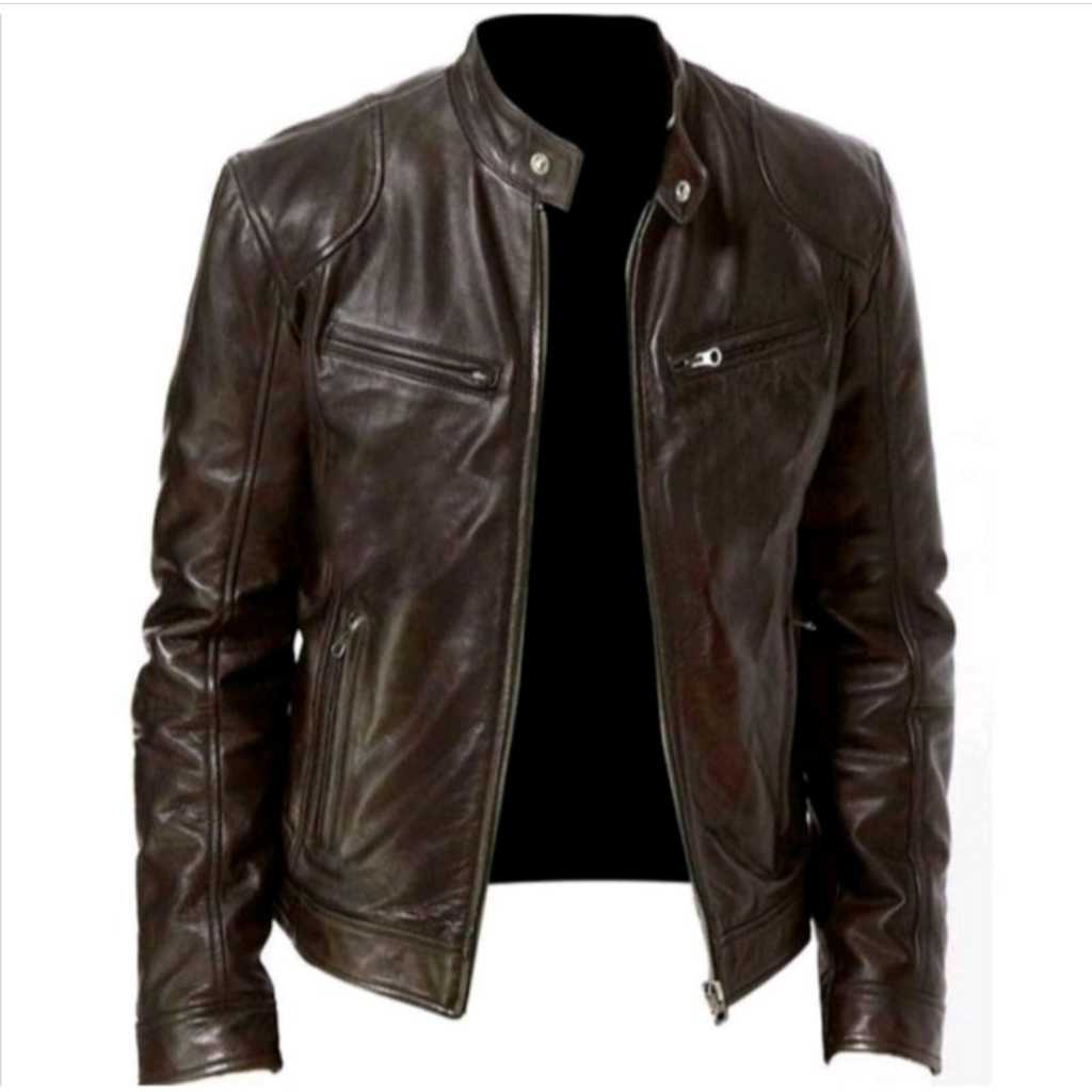 Jaket model terbaru / jaket semi kulit style classic/jaket motor