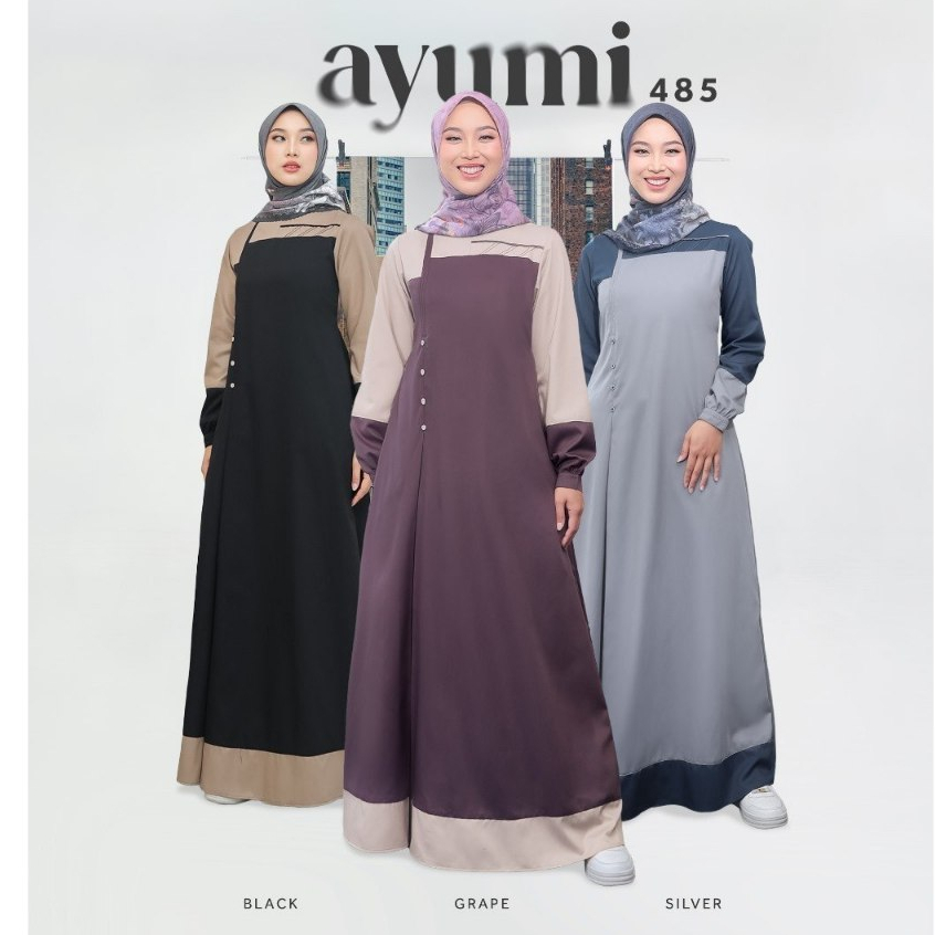 GAMIS ETHICA AYUMI 485 BAHAN VALDENA MODEL BAJU MUSLIM WANITA GAMIS DAILY BUSUI FRIENDLY KEKINIAN