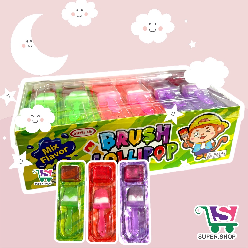 

Brush Lollipop Permen Bentuk Kuas Cat Pack (isi 30 pcs)