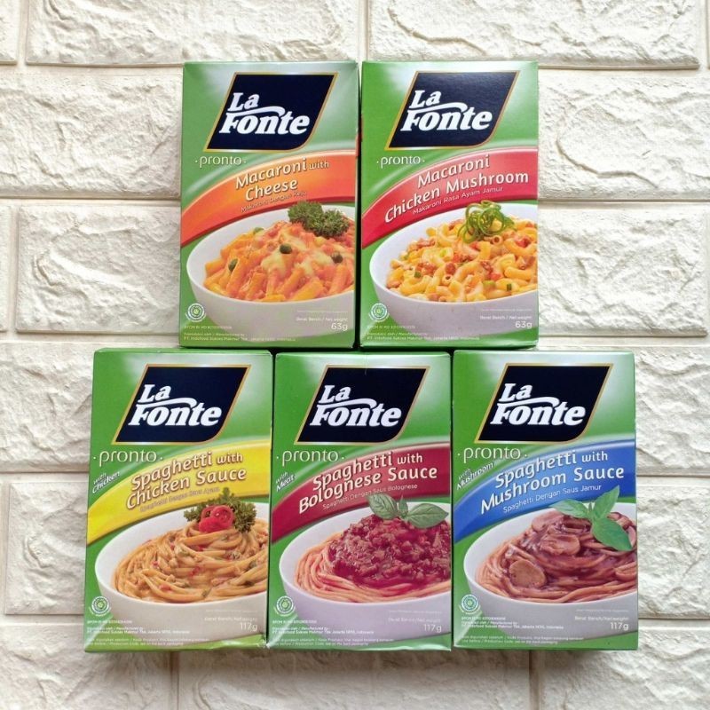 

[oddsolshop] pekanbaru/La Fonte Pronto Pasta Instan 117GR Macaroni Spaghetti Makaroni Instan